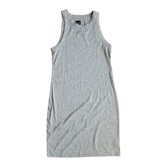 Gap Rib Halter Dress Heather Grey Small - Picture 1 of 7